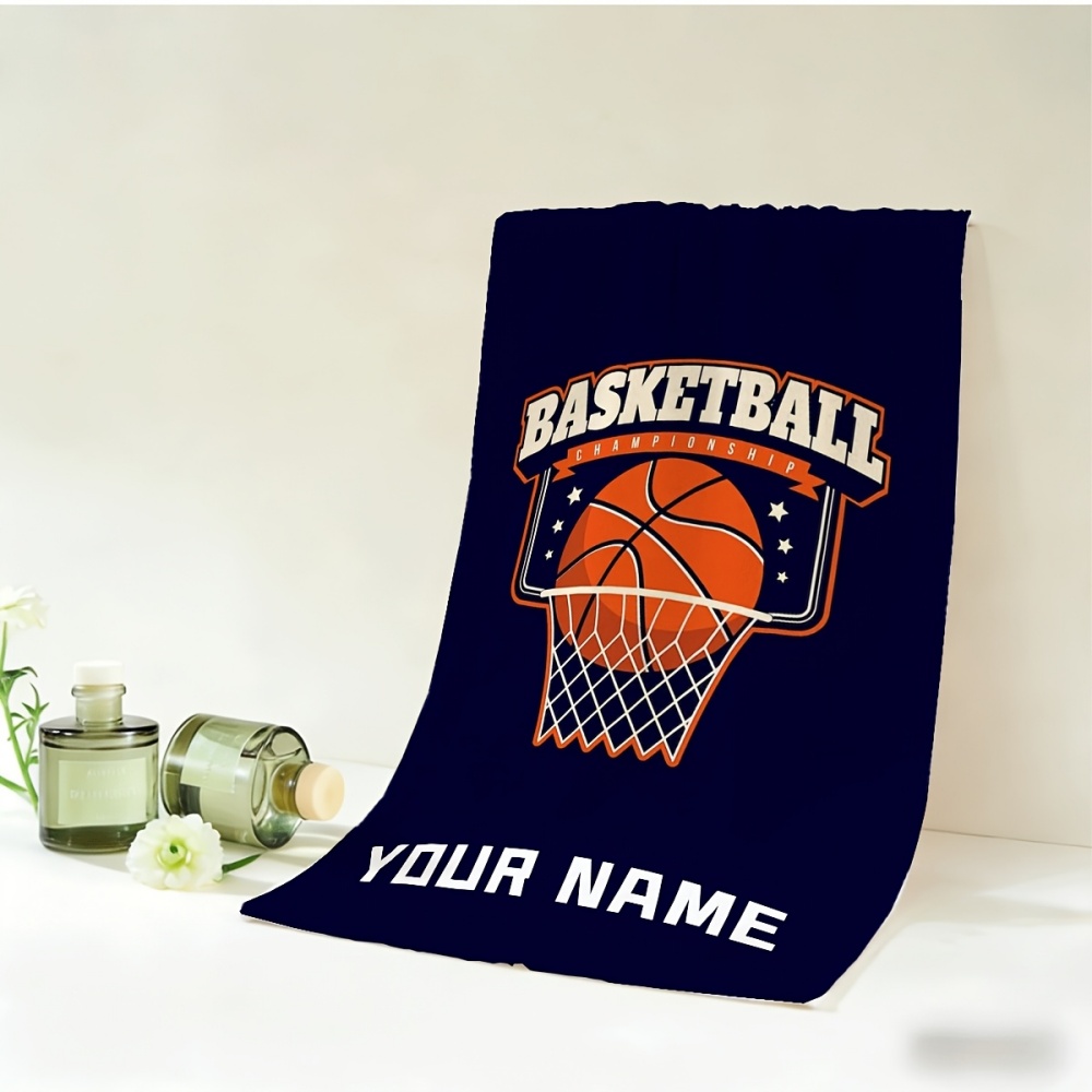 Home Gym Technogym - 2pcs Name/Text Basketball Towel & Hand