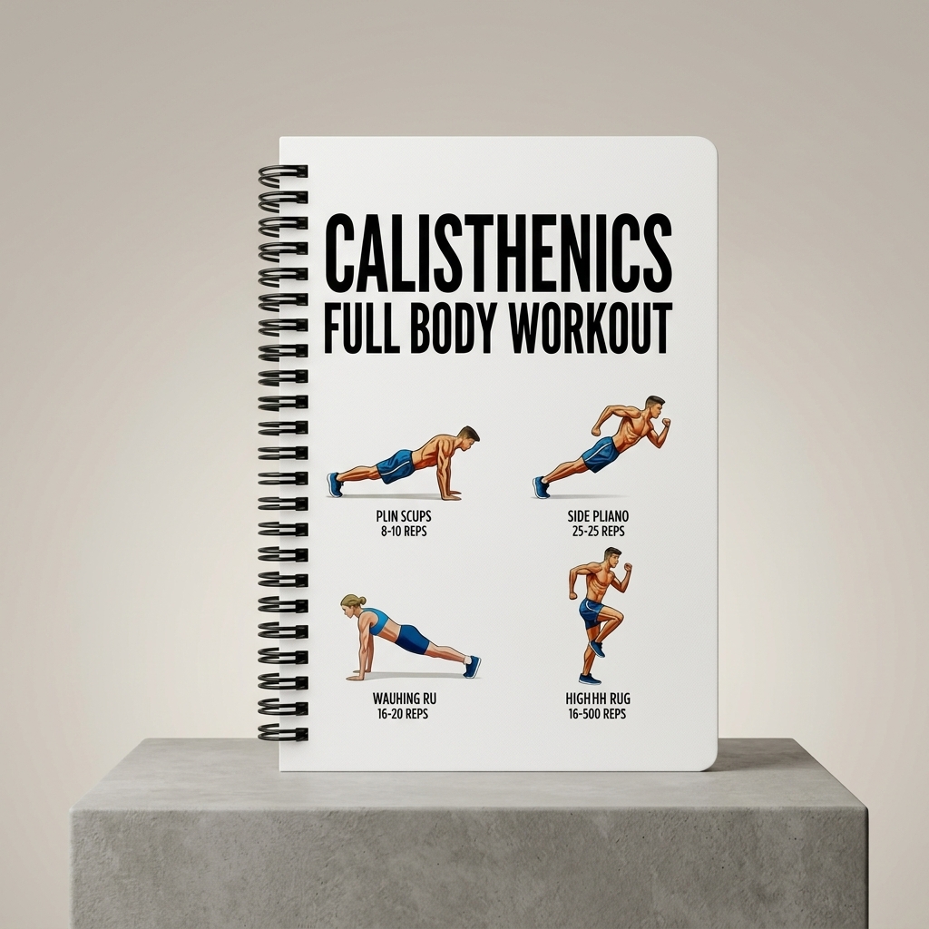 Home Gym Guide - Full Body Workout Notebook Daily Training