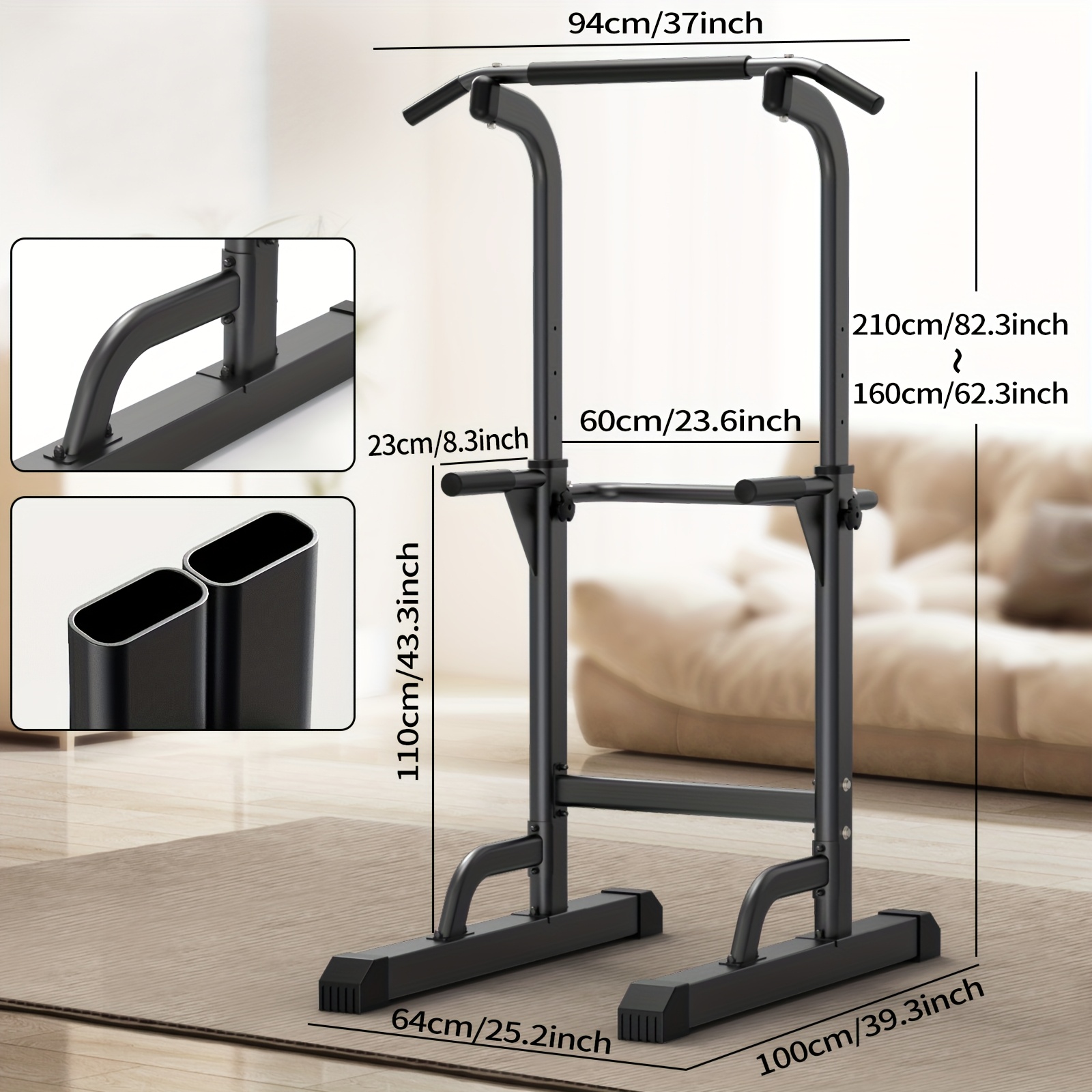 Djustable Height Power Tower D - Pull Up Bar Tower reseña y precio