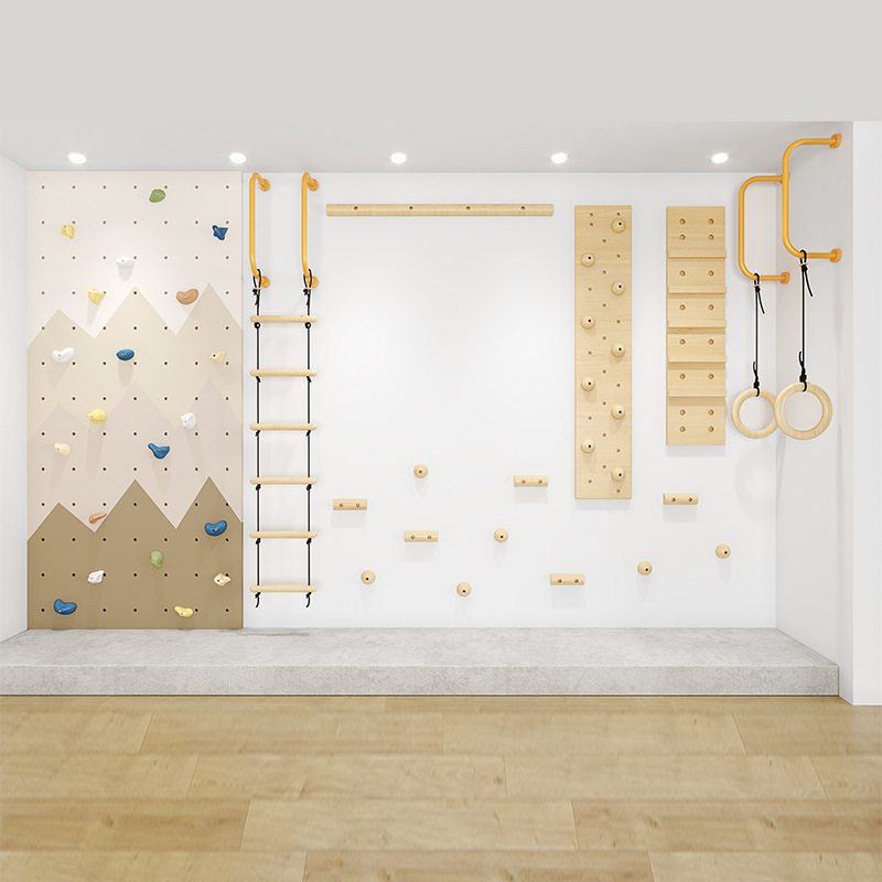 Kids Indoor Wooden Climbing Wa - Gymnastic Rings Wooden reseña y precio
