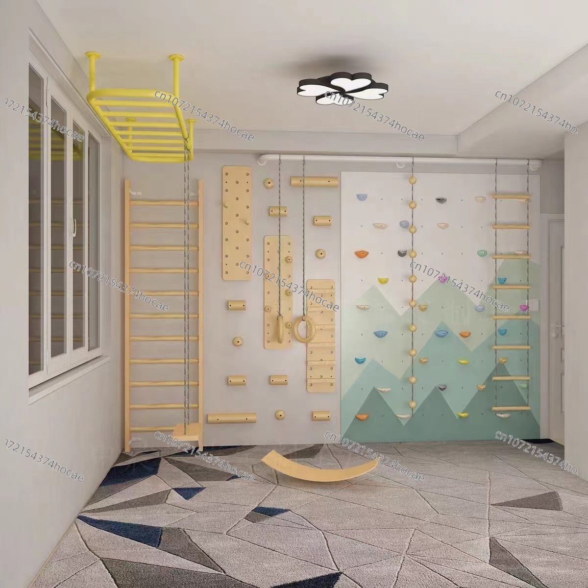 Kids Indoor Wooden Climbing Wa - Gymnastic Rings Wooden reseña y precio