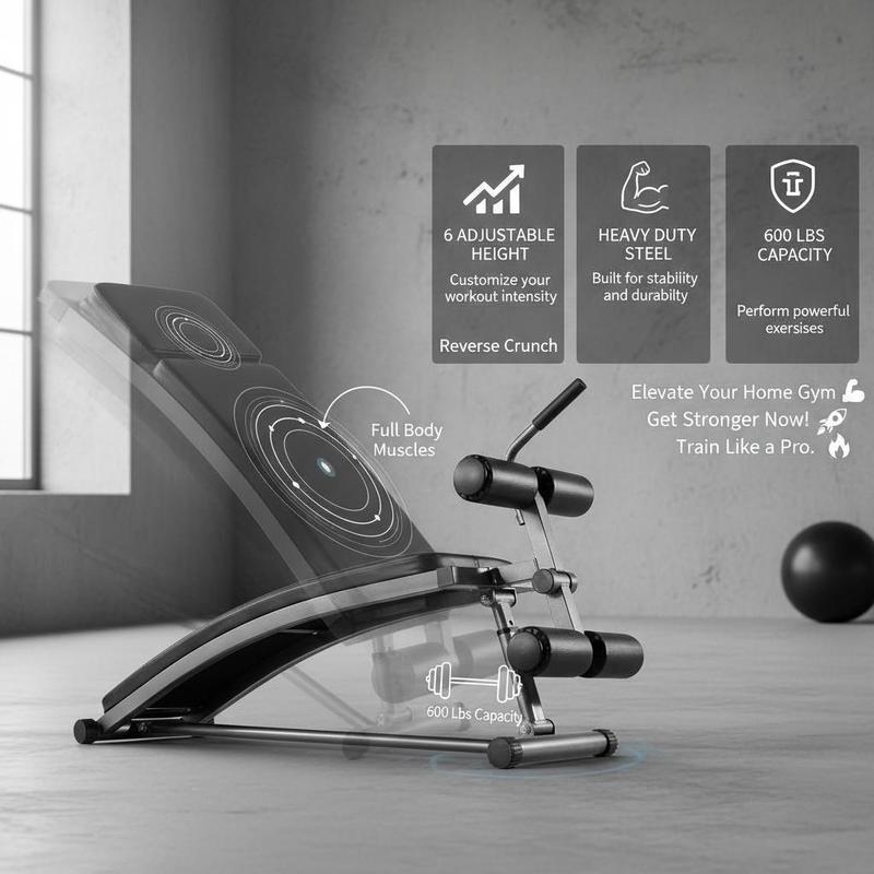 Adjustable Decline Abdominal B - Fitness Home Gym Equipment reseña y precio