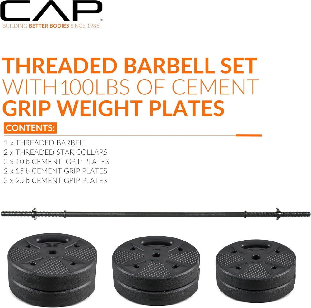 CAP Threaded Barbell Set with  - Home Gym Outfit reseña y precio