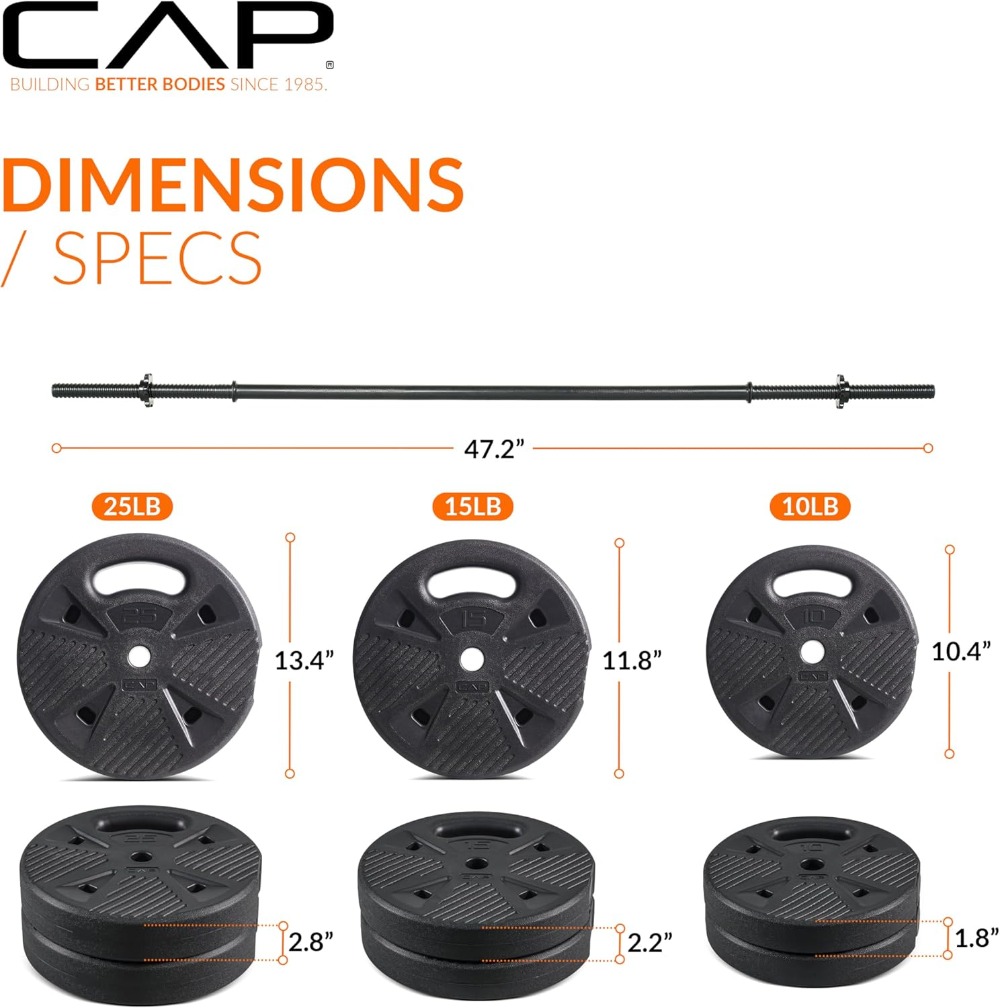 CAP Threaded Barbell Set with  - Home Gym Outfit reseña y precio