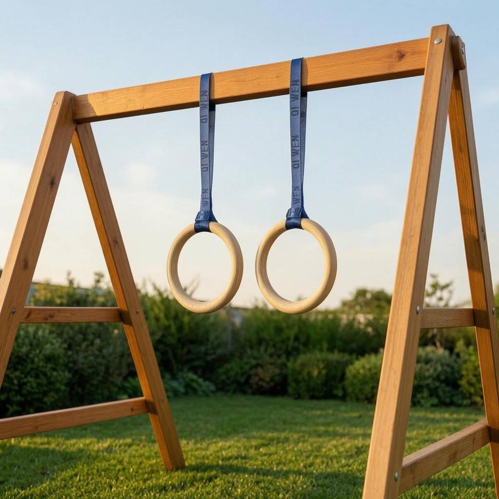 Wooden Gym Rings Woven Strappi - Gymnastic Rings Wooden reseña y precio