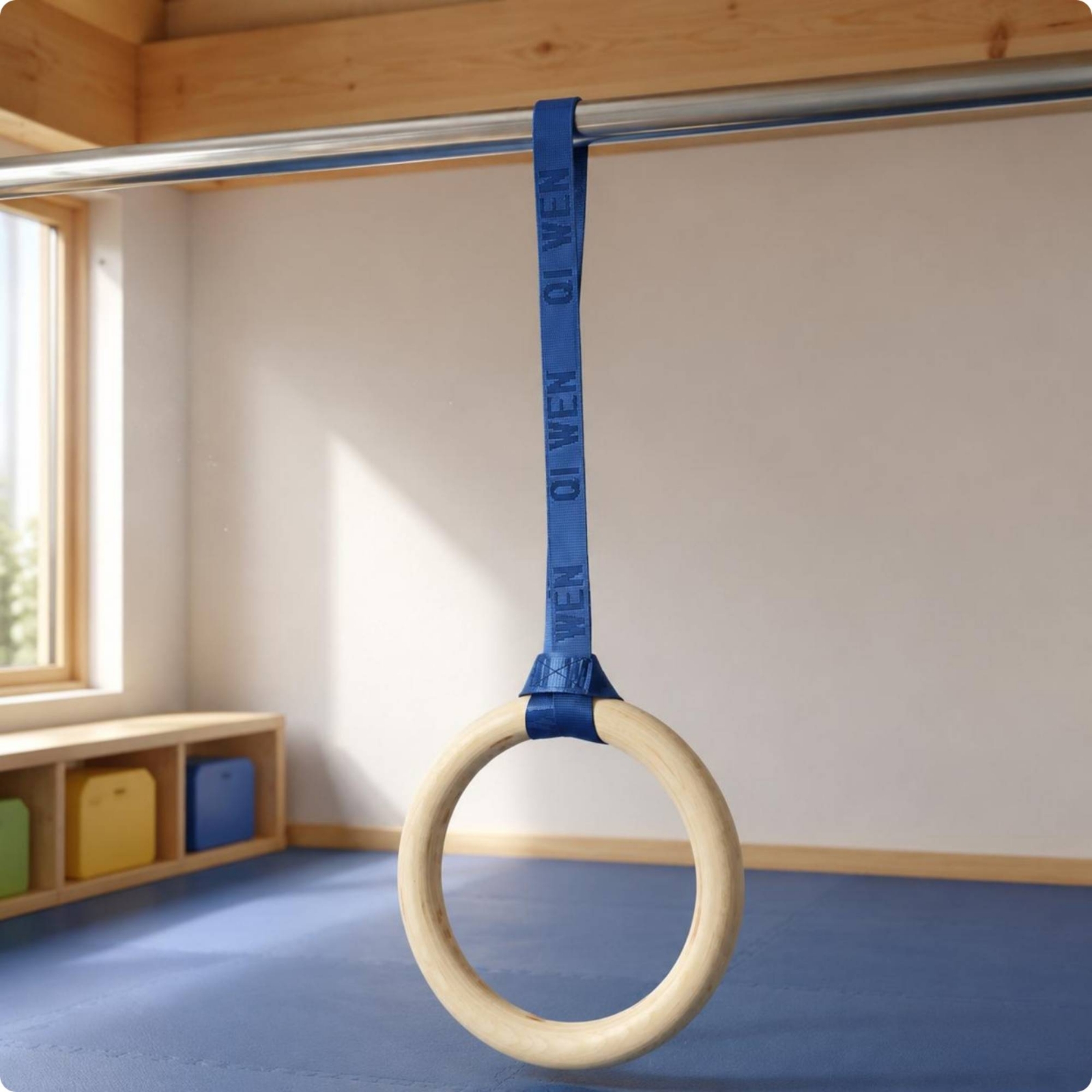 Wooden Gym Rings Woven Strappi - Gymnastic Rings Wooden reseña y precio