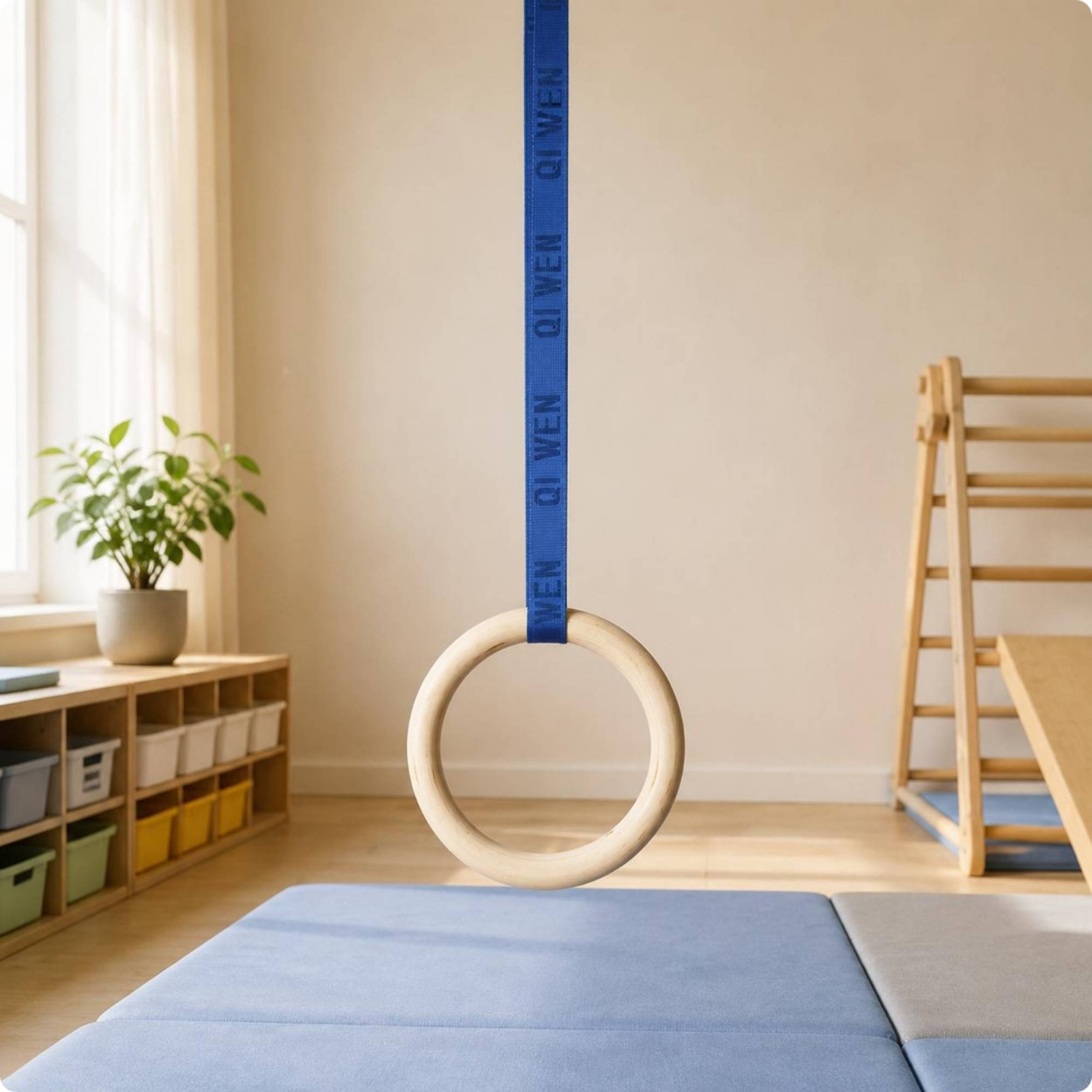 Wooden Gym Rings Woven Strappi - Gymnastic Rings Wooden reseña y precio