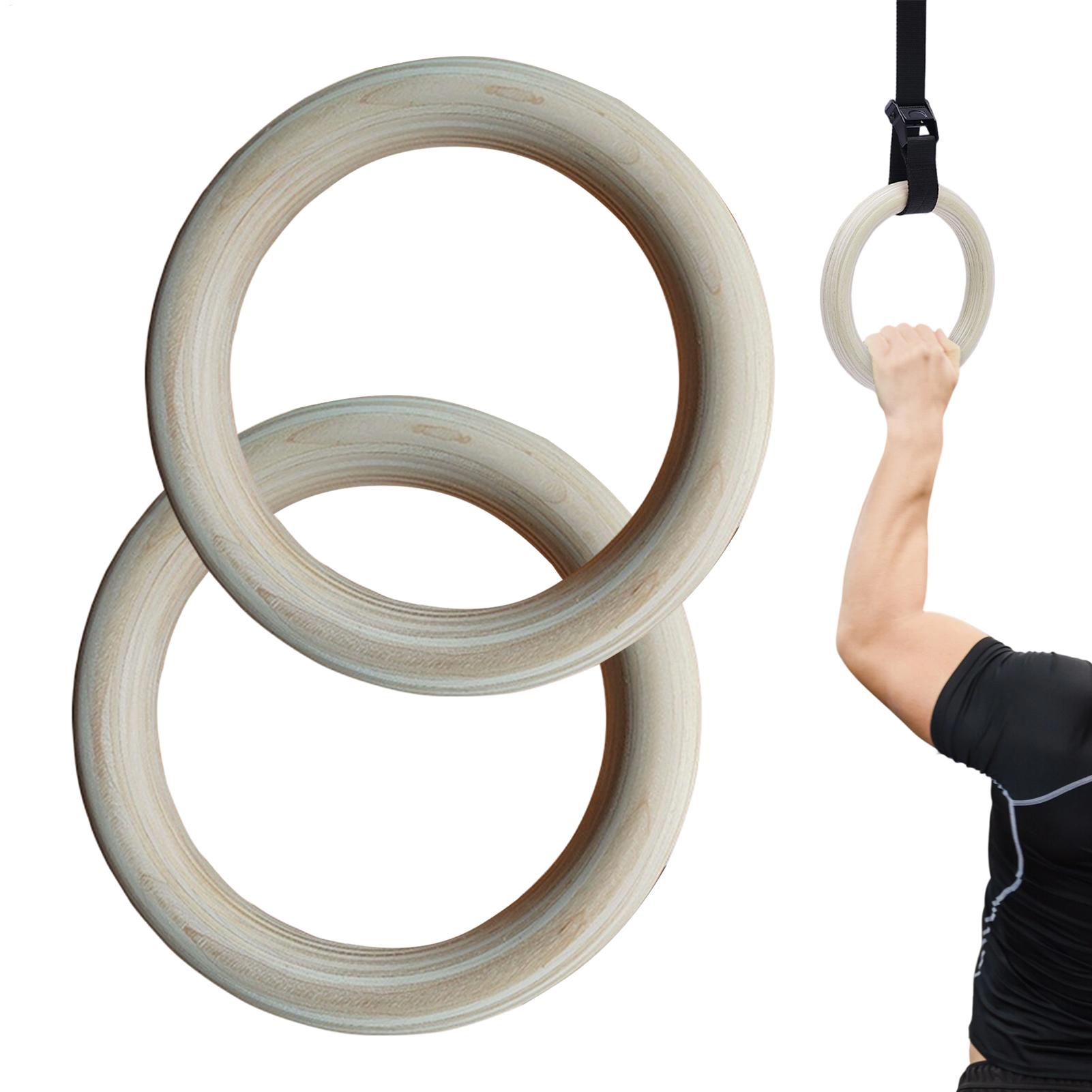 2Pcs/Pairs Wooden Portable Gym - Gymnastic Rings Wooden reseña y precio