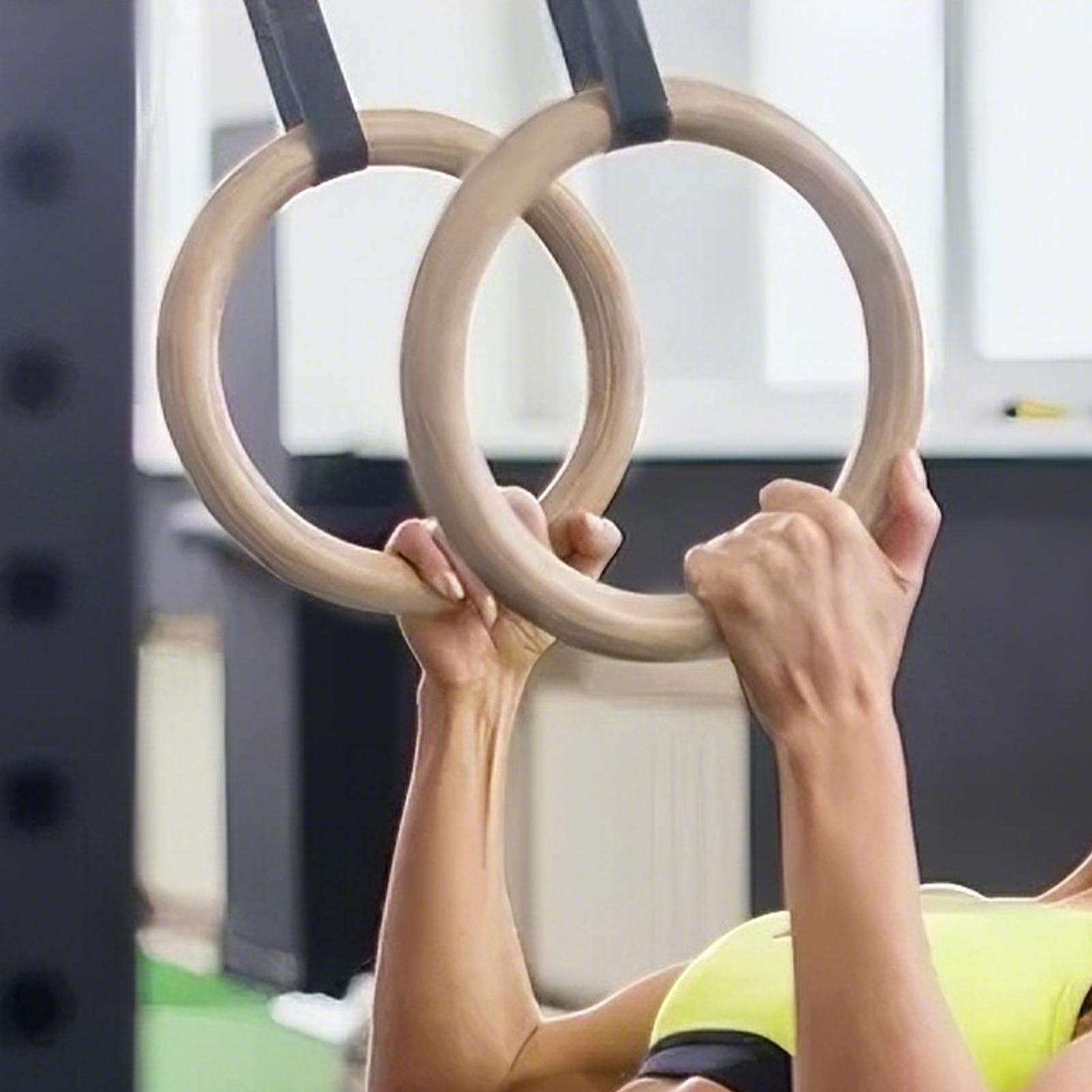 2Pcs/Pairs Wooden Portable Gym - Gymnastic Rings Wooden reseña y precio