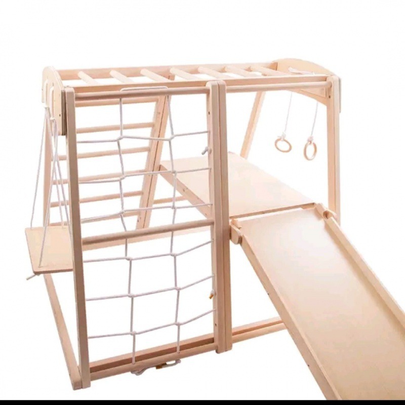 Indoor Playground Montessori B - Gymnastic Rings Wooden reseña y precio