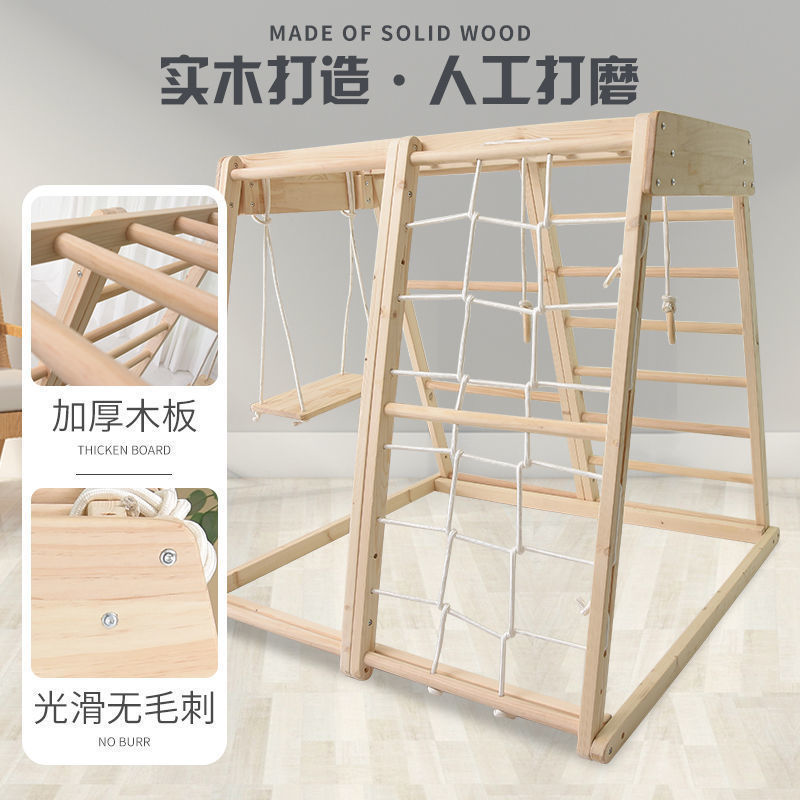 Indoor Playground Montessori B - Gymnastic Rings Wooden reseña y precio