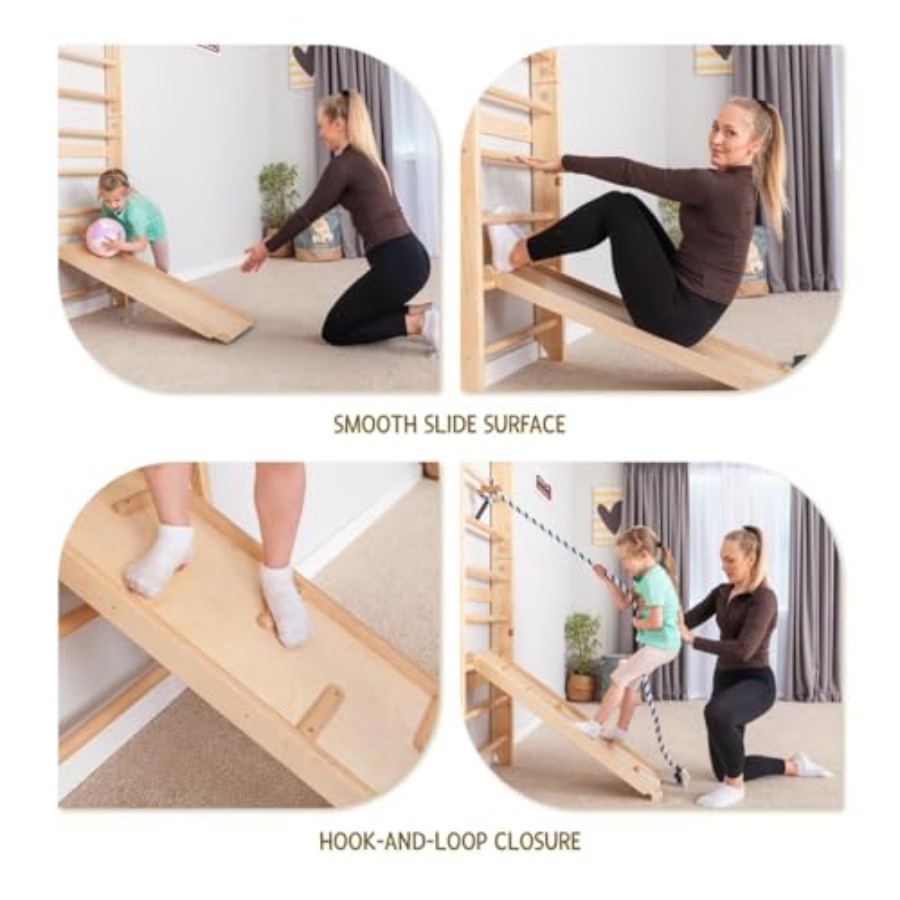 Swedish Ladder Wall Bars for h - Gymnastic Rings Wooden reseña y precio