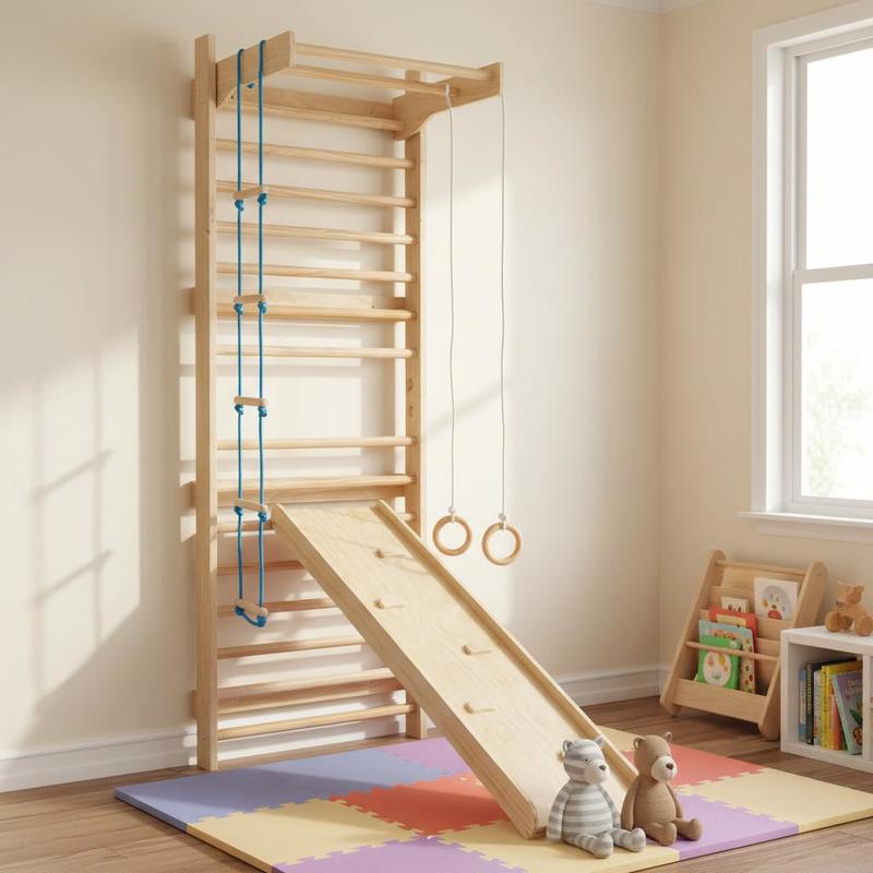 Wooden Stall Bars 31.5x23.6x86 - Gymnastic Rings Wooden reseña y precio
