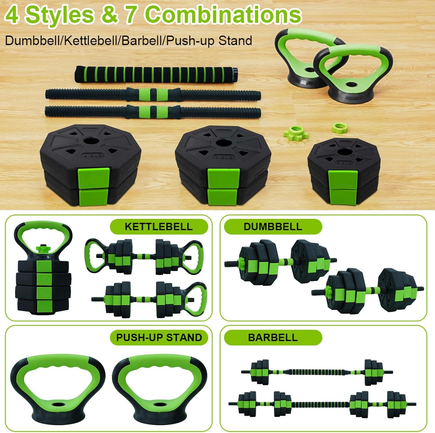 66lbs/88lbs Weight 4 in 1 Adju - Home Gym Outfit reseña y precio