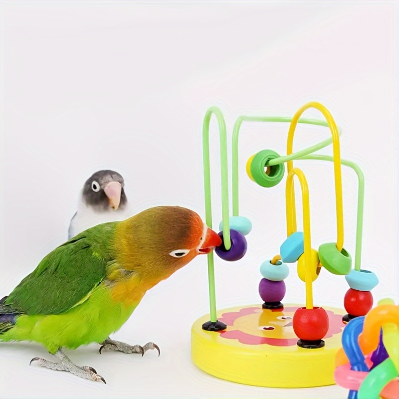 Bird Training Toy Supplies Lov - Gymnastic Rings Wooden reseña y precio