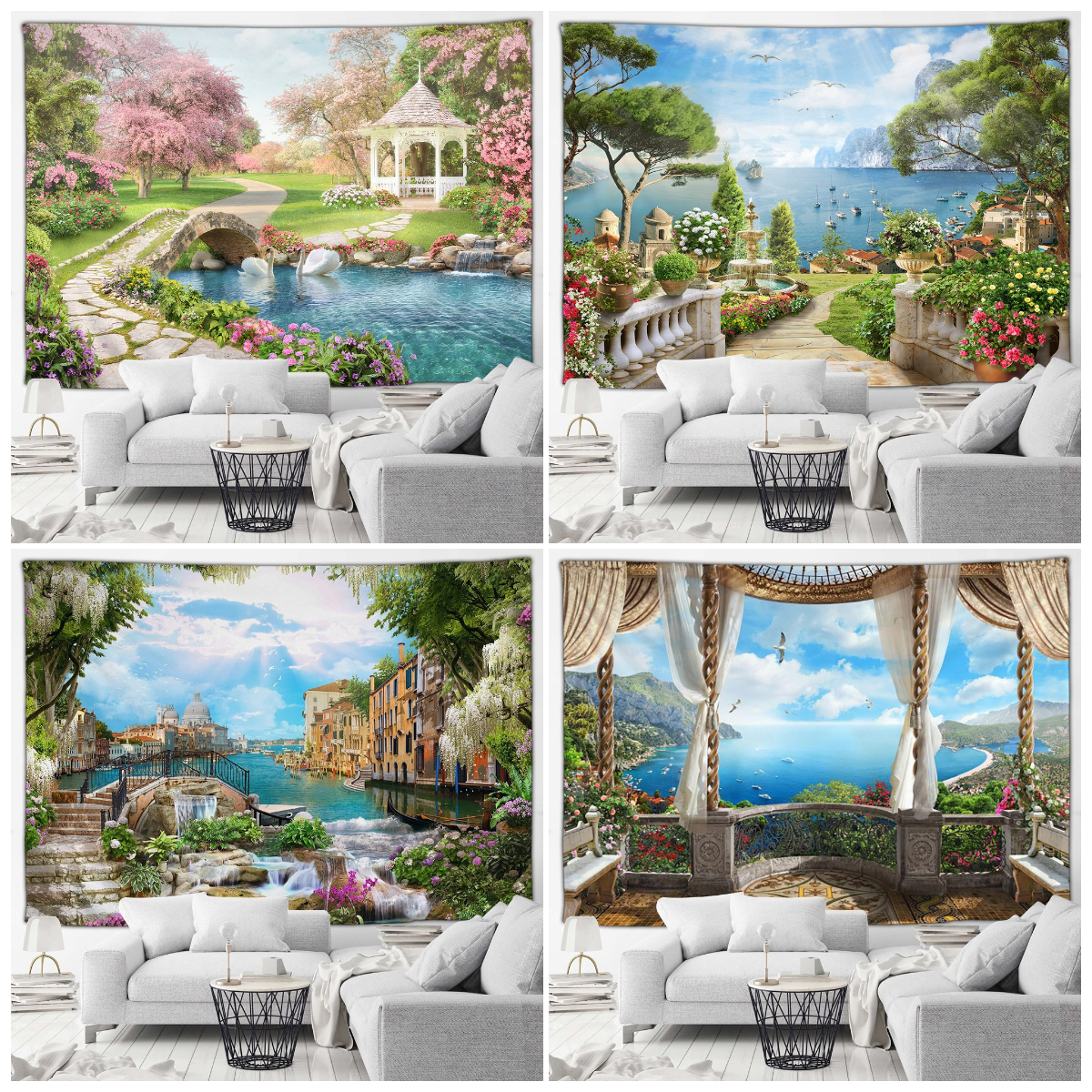 Italy Seaside Town Landscape T - Home Gym Decor reseña y precio
