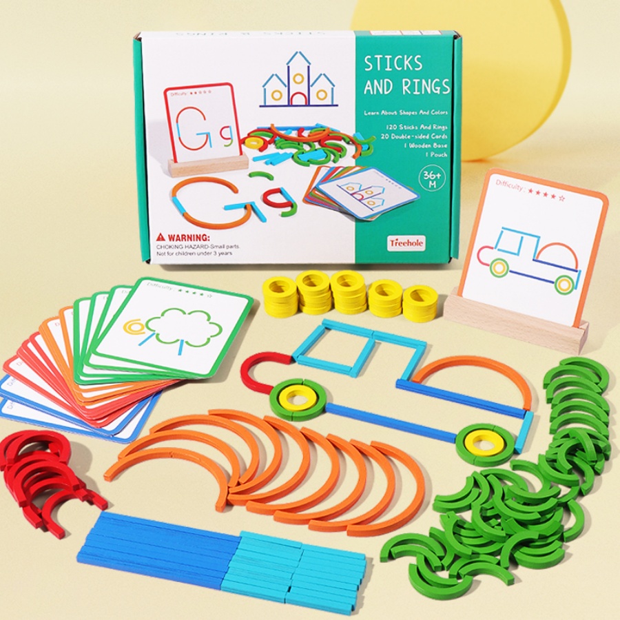 Children's early education puz - Gymnastic Rings Wooden reseña y precio