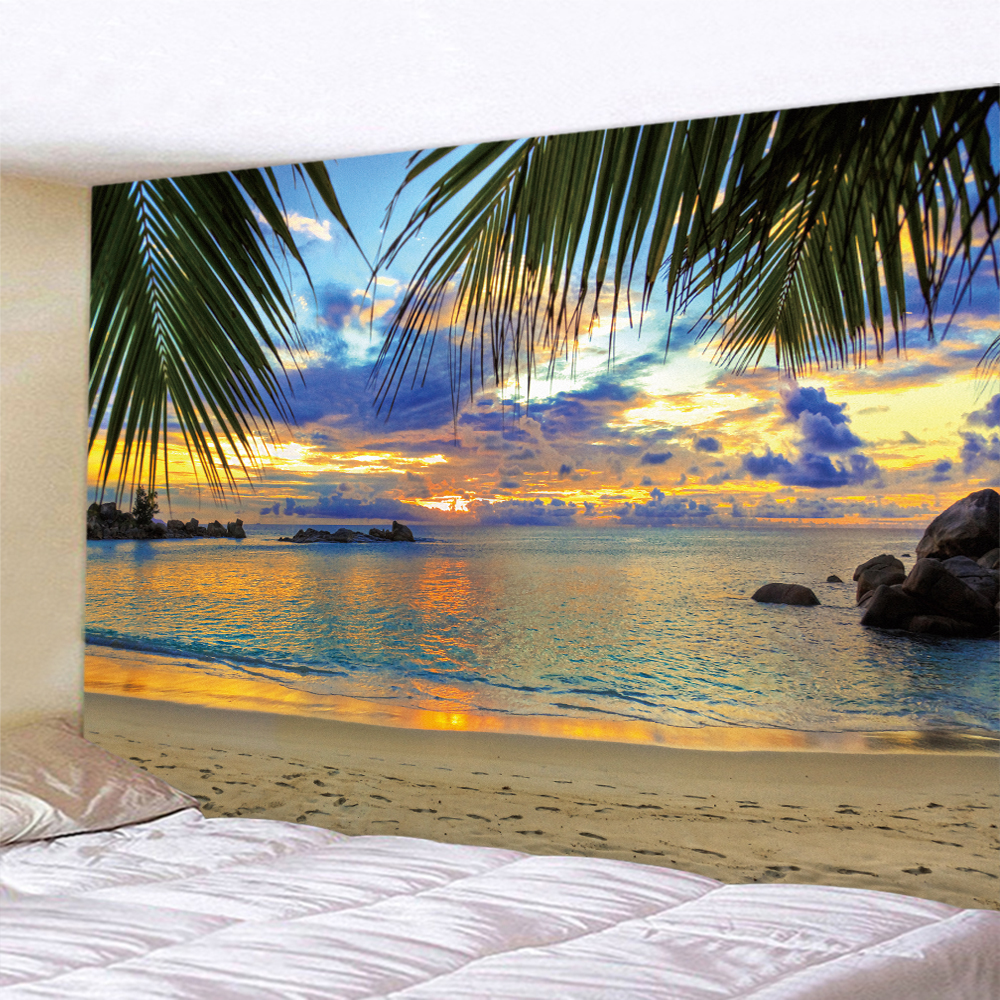 Seaside Beach Sunset Psychedel - Home Gym Decor reseña y precio