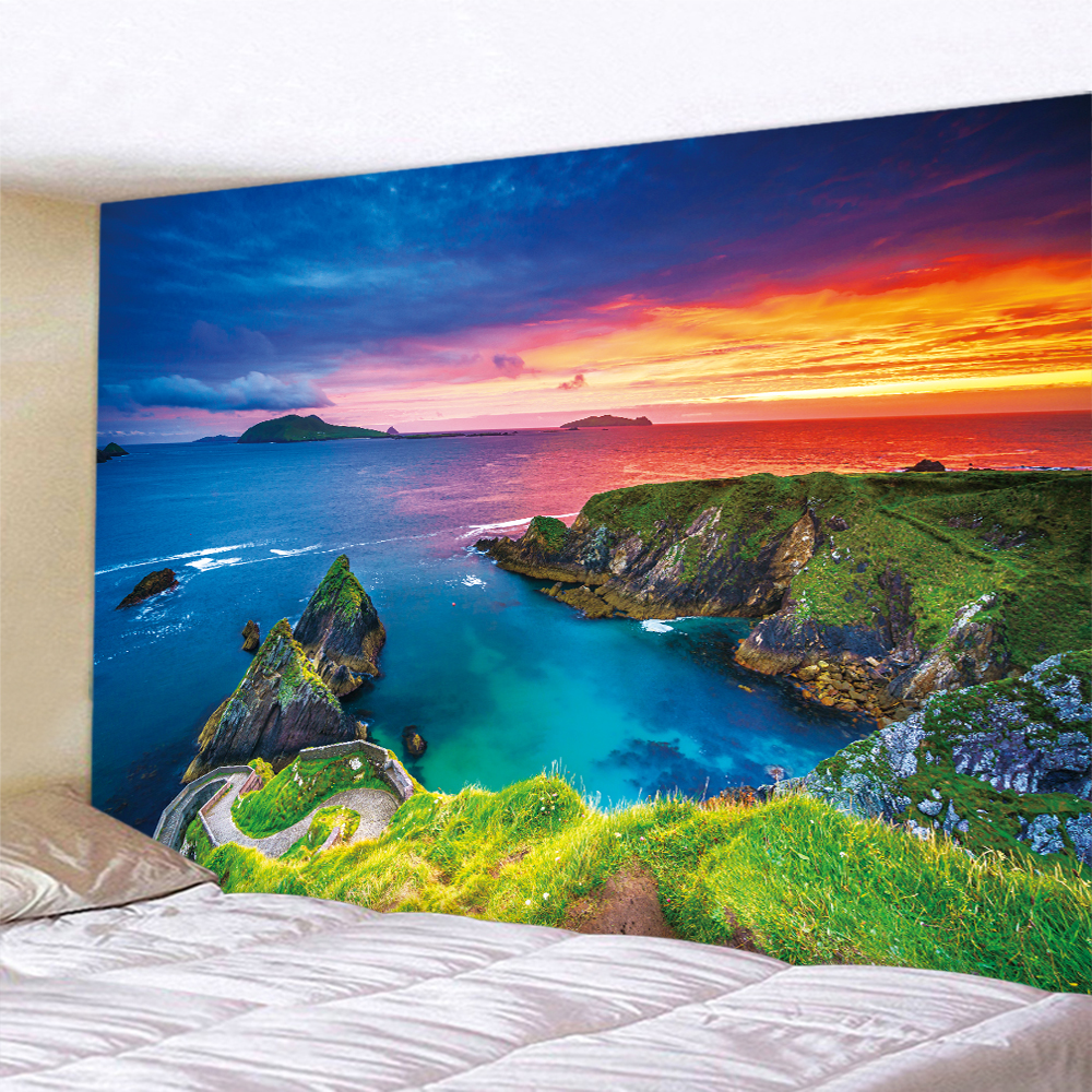 Seaside Beach Sunset Psychedel - Home Gym Decor reseña y precio