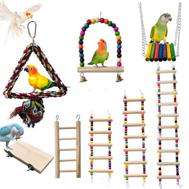 Wooden Bird Toys Small Parrot  - Gymnastic Rings Wooden reseña y precio