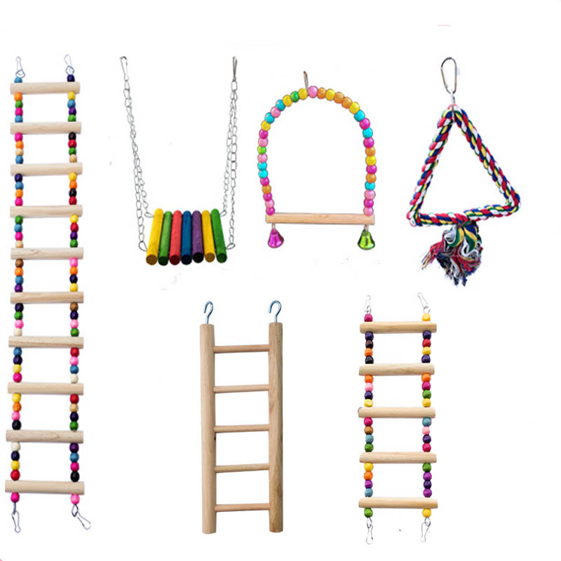Wooden Bird Toys Small Parrot  - Gymnastic Rings Wooden reseña y precio