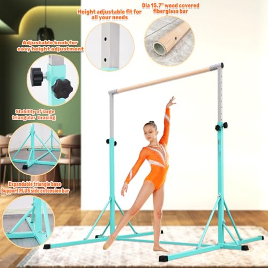 Gymnastics Bar for home gym tr - Gymnastic Rings Wooden reseña y precio