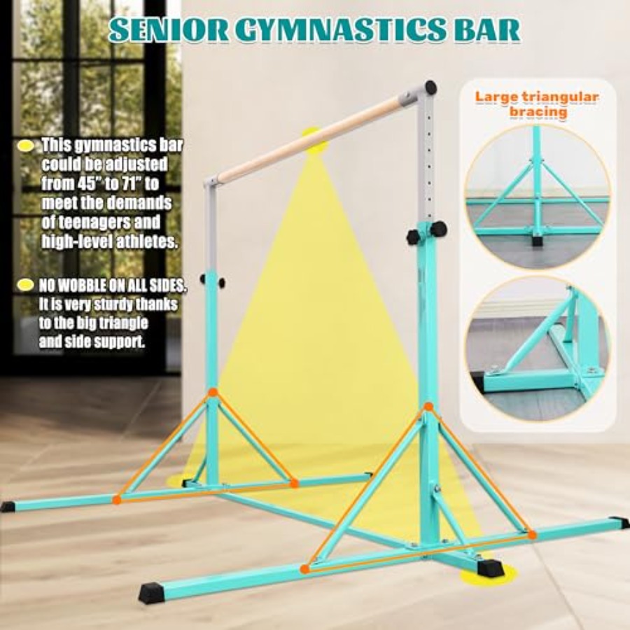 Gymnastics Bar for home gym tr - Gymnastic Rings Wooden reseña y precio