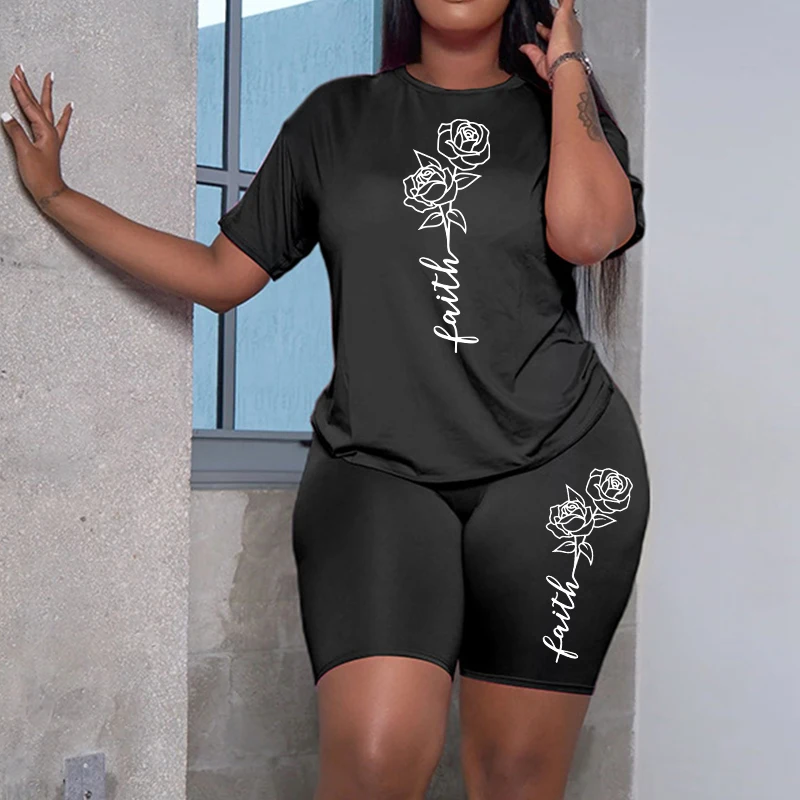Faith Letter Printed Tracksuit - Home Gym Outfit reseña y precio