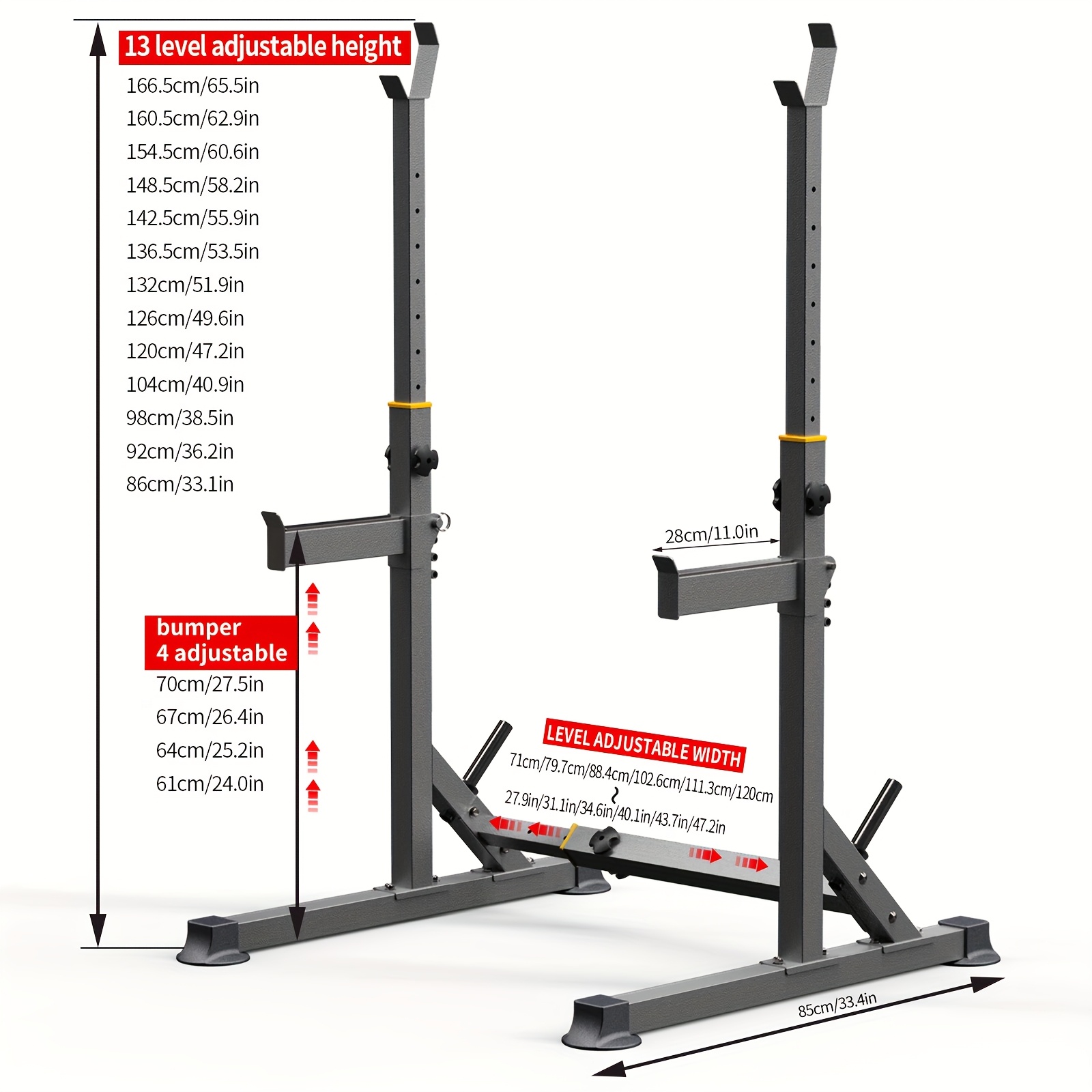 1 Squat Stand With Barbell Wei - Fitness Home Gym Equipment reseña y precio