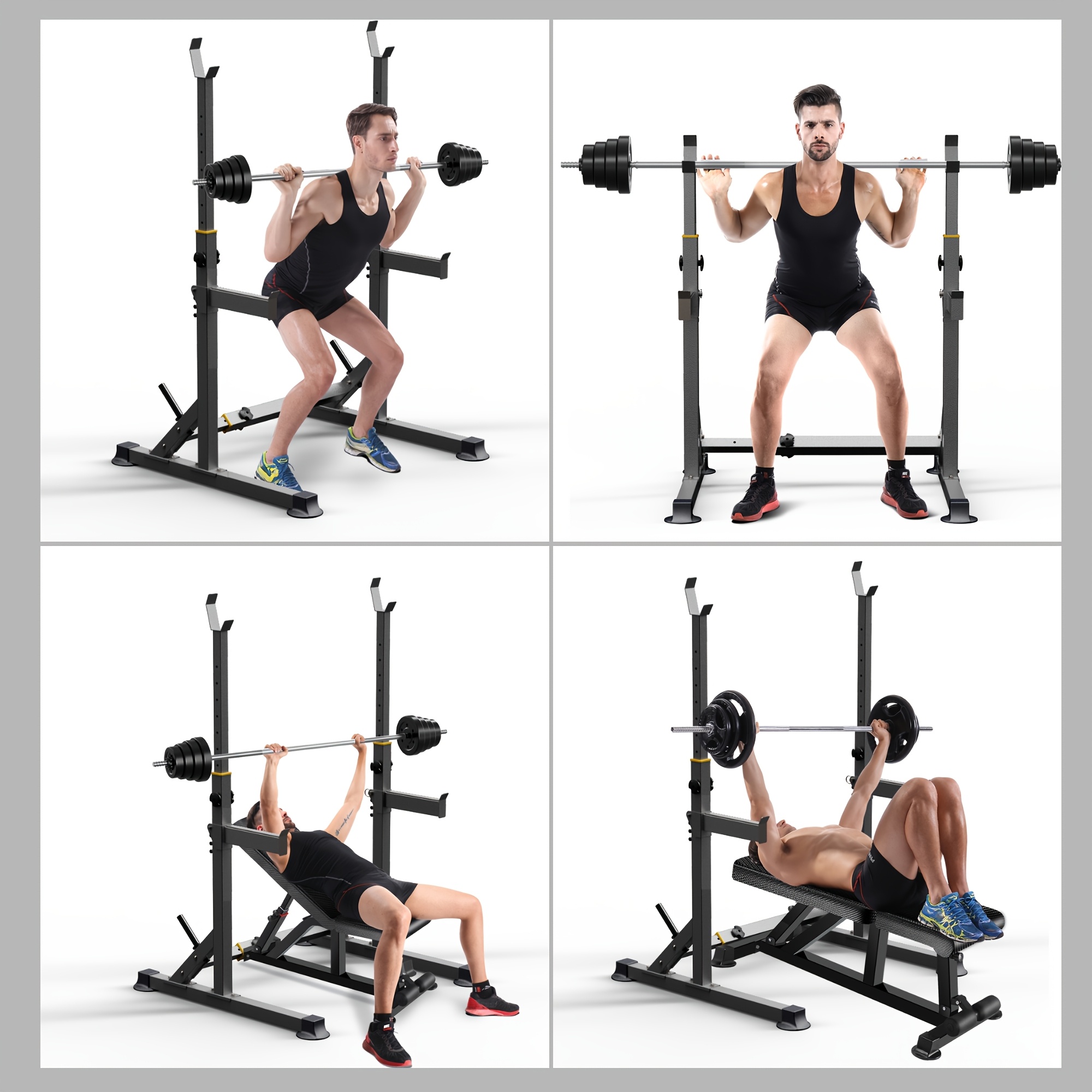 1 Squat Stand With Barbell Wei - Fitness Home Gym Equipment reseña y precio