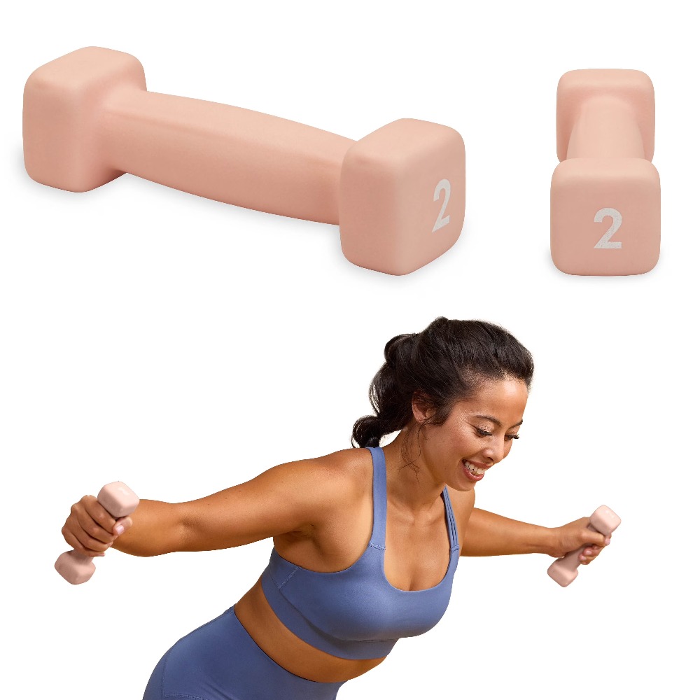 Neoprene Coated 2 Pound Dumbbe - Fitness Home Gym Equipment reseña y precio