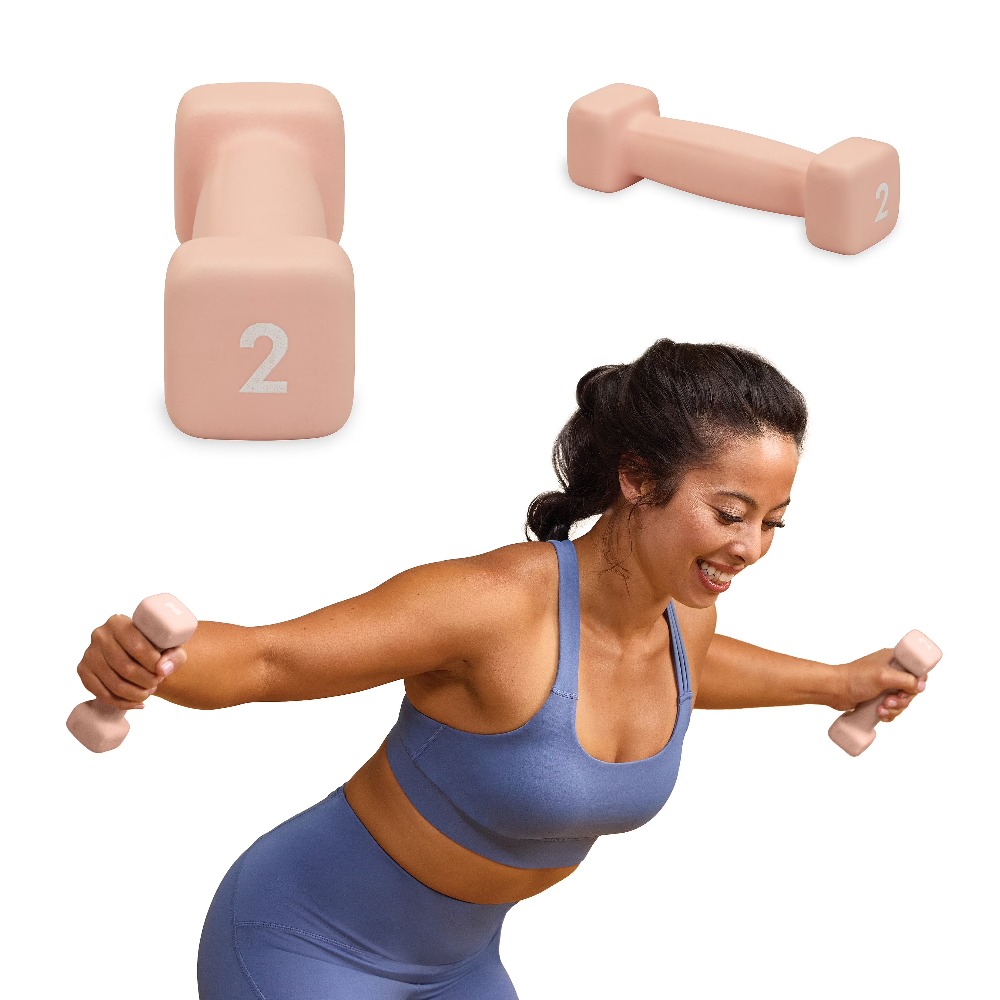 Neoprene Coated 2 Pound Dumbbe - Fitness Home Gym Equipment reseña y precio