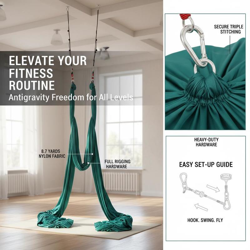 Aerial Yoga Hammock 8M For Stu - Home Gym Guide reseña y precio