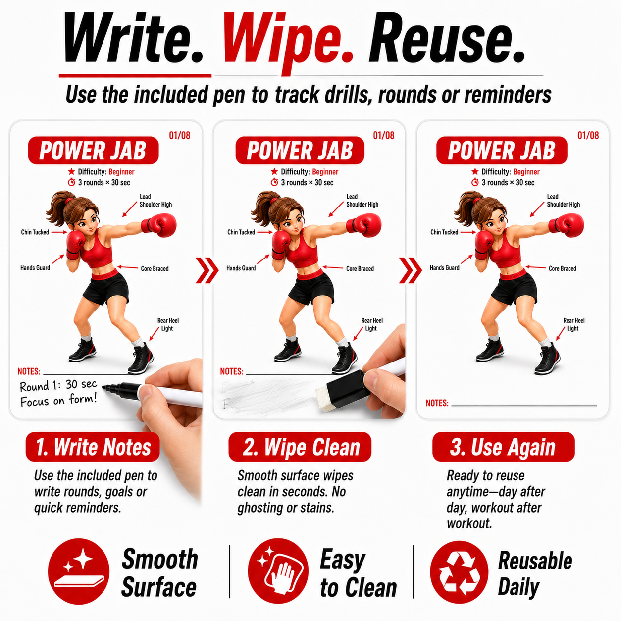 8-Pack Training Guide Stickers - Home Gym Guide reseña y precio