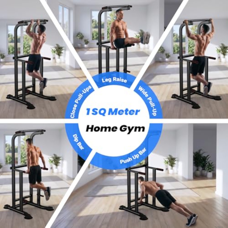 Home gym pull-up bar dip stati - Pull Up Bar Tower reseña y precio